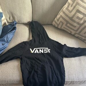 Vans x Peanuts Boys Black Hoodie with Cartoon Graphic. New, never worn.